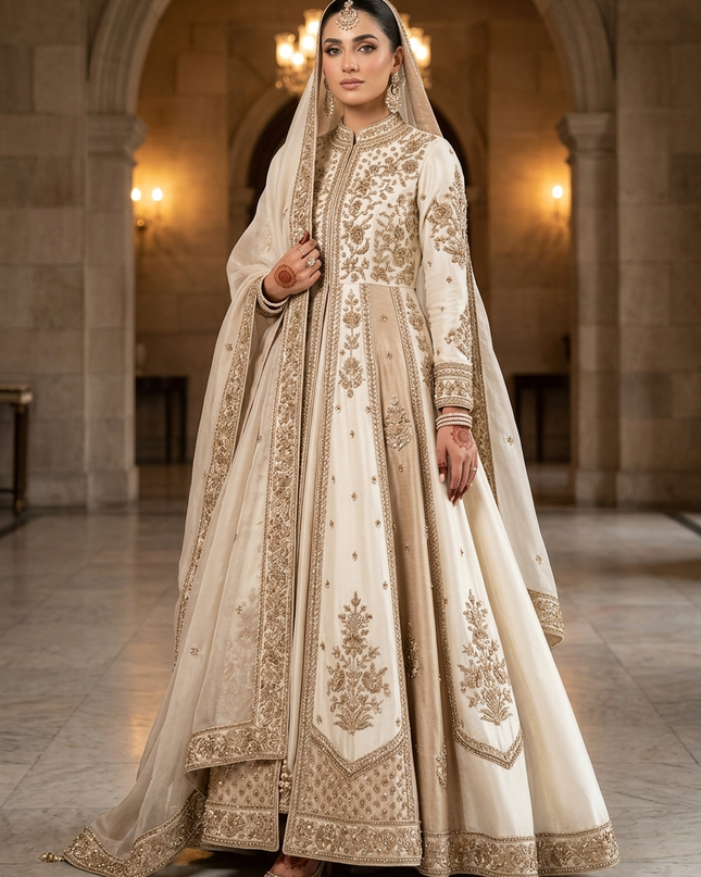 Aurum Royale – Mughal-Inspired Luxury Modest Bridal Gown