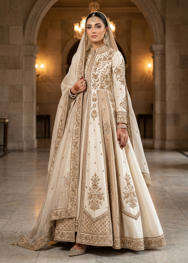 Aurum Royale – Mughal-Inspired Luxury Modest Bridal Gown