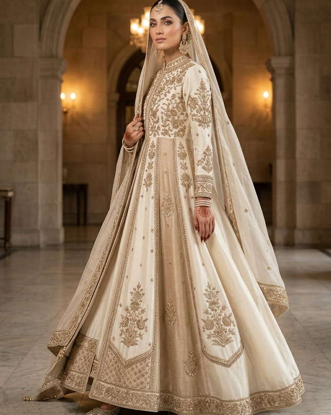 Aurum Royale – Mughal-Inspired Luxury Modest Bridal Gown