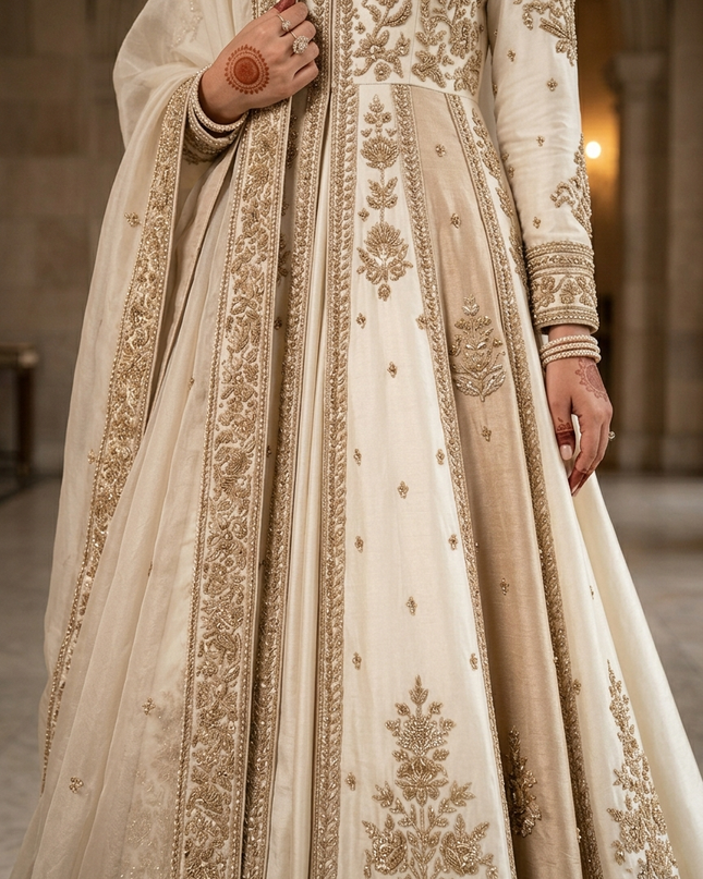 Aurum Royale – Mughal-Inspired Luxury Modest Bridal Gown