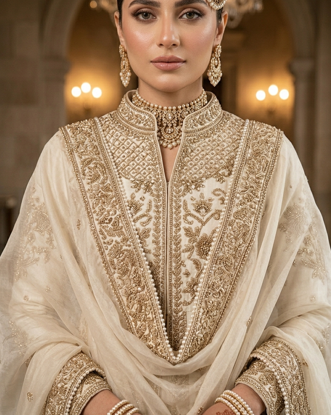 Aurum Royale – Mughal-Inspired Luxury Modest Bridal Gown