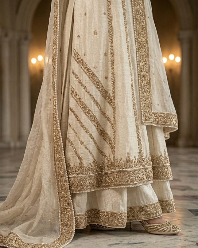 Aurum Royale – Mughal-Inspired Luxury Modest Bridal Gown