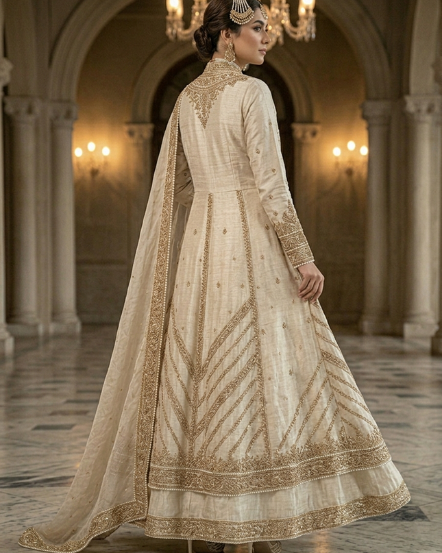 Aurum Royale – Mughal-Inspired Luxury Modest Bridal Gown
