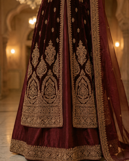 Gul-i-Mughal | Modest Couture Coat Dress Ensemble