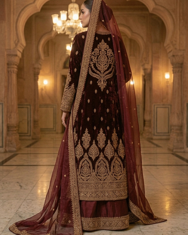 Gul-i-Mughal | Modest Couture Coat Dress Ensemble