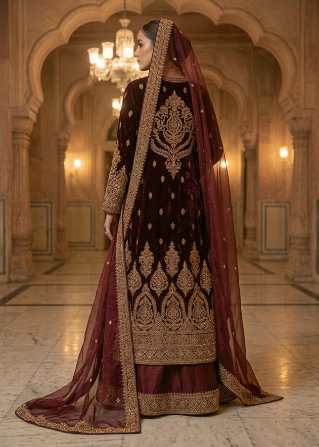Gul-i-Mughal | Modest Couture Coat Dress Ensemble