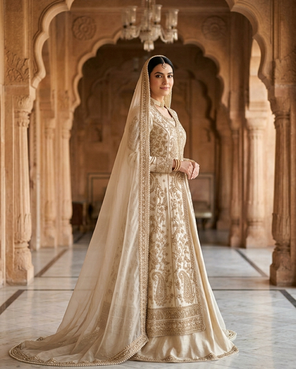 Imperial Mughal Angrakha Bridal Ensemble