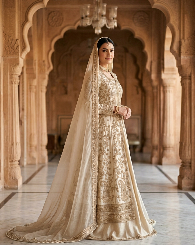 Imperial Mughal Angrakha Bridal Ensemble
