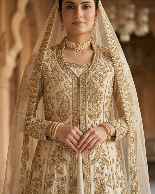 Imperial Mughal Angrakha Bridal Ensemble