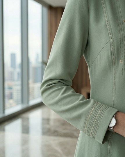 The Sage Executive Co-Ord Set – Luxury Modest Tailored Office Coat & Trouser Suit